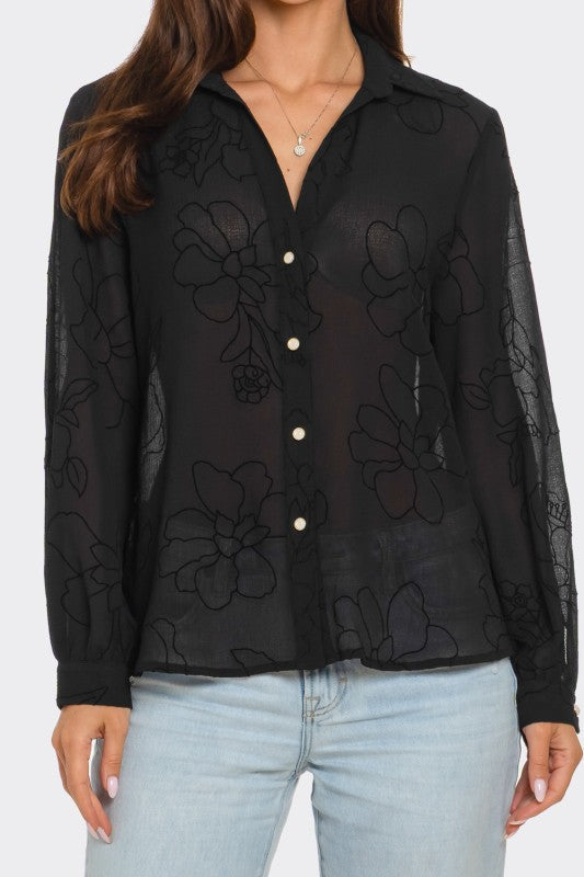 Elle flower shirt