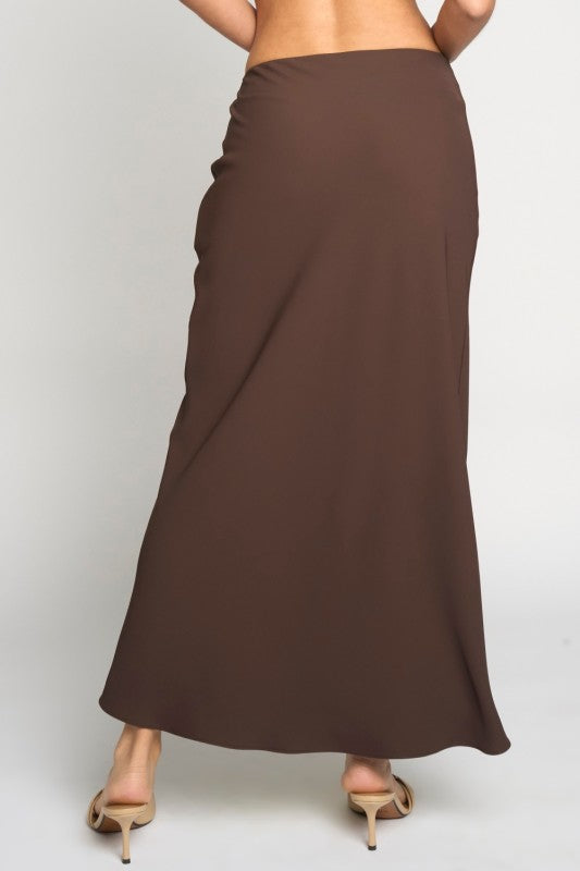 Elena brown maxi skirt
