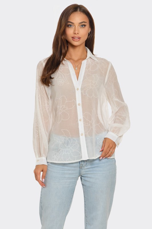 Elle flower shirt