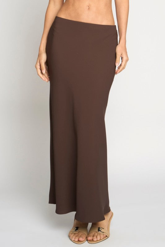 Elena brown maxi skirt